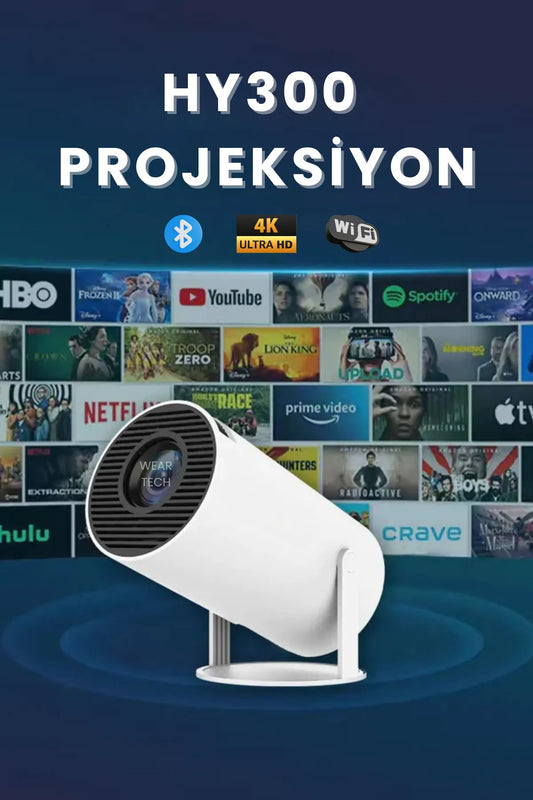 Taşınabilir Sinema Projeksiyon Cihazı Bluetooth Destekli