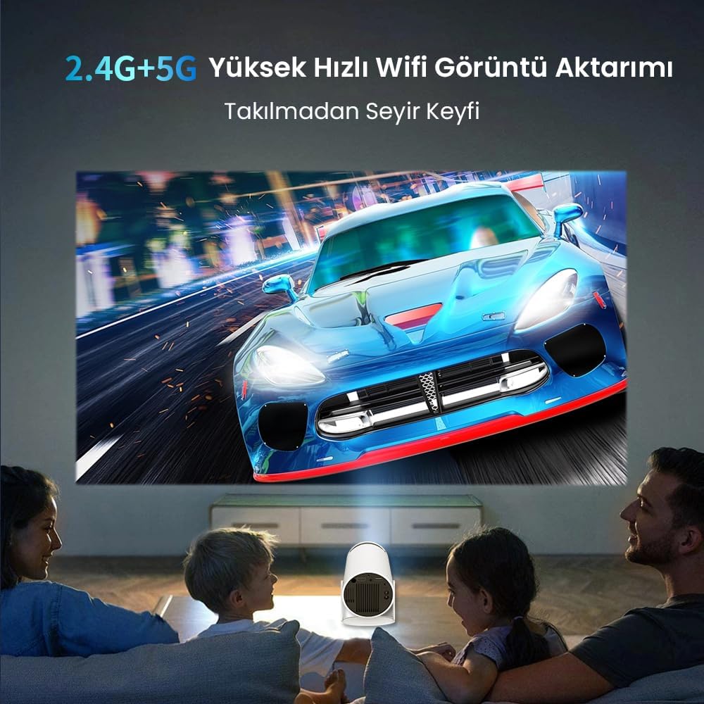 Taşınabilir Sinema Projeksiyon Cihazı Bluetooth Destekli